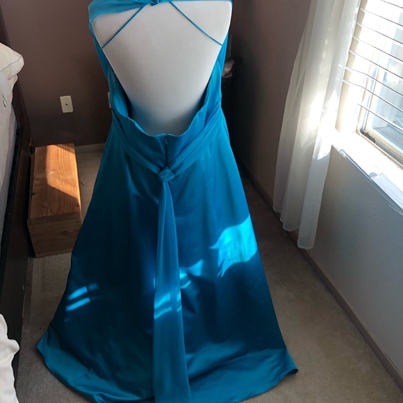 Plus size 20 blue David’s Bridal Bridesmaid dress - Picture 3 of 4